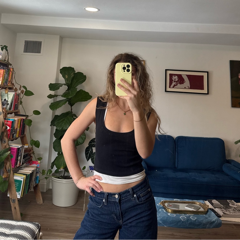 Black and White Twofer Tank Top